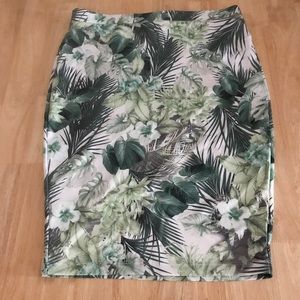 Forever 21 floral pencil skirt
